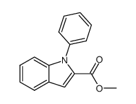1-phenyl-1H-indole-2-carboxylic acid methyl ester结构式