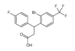 3-(2-bromo-4-(perfluoromethyl)phenyl)-3-(p-fluorophenyl)propionic acid结构式