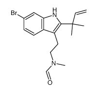 N-{2-[6-bromo-2-(2-methylbut-3-en-2-yl)-1H-indol-3-yl]ethyl}-N-methylformamide Structure