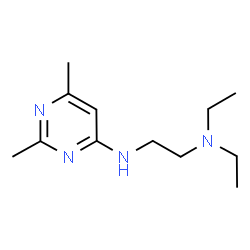 Pyrimidine, 4-(2-diethylaminoethylamino)-2,6-dimethyl- (4CI) Structure