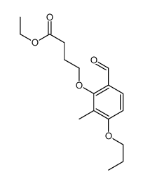 ethyl 4-(6-formyl-2-methyl-3-propoxyphenoxy)butanoate结构式