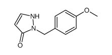2-[(4-methoxyphenyl)methyl]-1H-pyrazol-3-one结构式