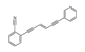 2-(6-pyridin-3-ylhex-3-en-1,5-diynyl)benzonitrile结构式