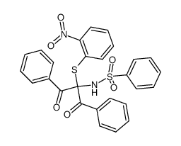 N-(2-((2-nitrophenyl)thio)-1,3-dioxo-1,3-diphenylpropan-2-yl)benzenesulfonamide结构式
