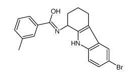 N-(6-bromo-2,3,4,9-tetrahydro-1H-carbazol-1-yl)-3-methylbenzamide结构式
