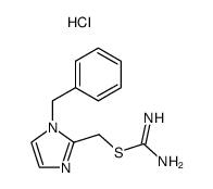 (1-benzyl-1H-imidazol-2-yl)methyl carbamimidothioate hydrochloride Structure