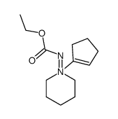 (1-(cyclopent-1-en-1-yl)piperidin-1-ium-1-yl)(ethoxycarbonyl)amide结构式