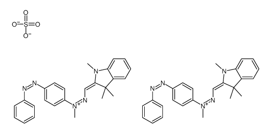 1,3,3-trimethyl-2-[[methyl[4-(phenylazo)phenyl]hydrazono]methyl]-3H-indolium sulphate (2:1)结构式