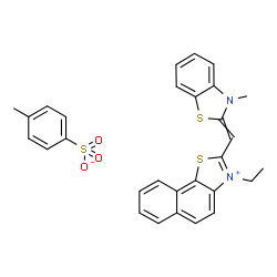 3-ethyl-2-[(3-methyl-3H-benzothiazol-2-ylidene)methyl]naphtho[2,1-d]thiazolium toluene-p-sulphonate picture