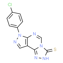 7-(4-Chloro-phenyl)-7H-pyrazolo[4,3-e][1,2,4]triazolo[4,3-c]pyrimidine-3-thiol structure