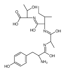 (2S,3R)-2-[[(2S,3S)-2-[[(2S)-2-[[(2S)-2-amino-3-(4-hydroxyphenyl)propanoyl]amino]propanoyl]amino]-3-methylpentanoyl]amino]-3-hydroxybutanoic acid Structure