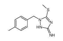1-[(4-methylphenyl)methyl]-5-methylsulfanyl-1,2,4-triazol-3-amine结构式