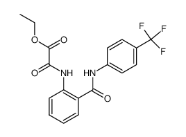 ethyl 2-oxo-2-((2-((4-(trifluoromethyl)phenyl)carbamoyl)phenyl)amino)acetate结构式