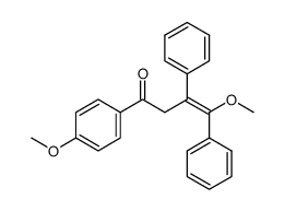 4-methoxy-1-(4-methoxy-phenyl)-3,4-diphenyl-but-3-en-1-one结构式