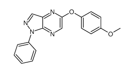 5-(4-methoxyphenoxy)-1-phenylpyrazolo[3,4-b]pyrazine Structure