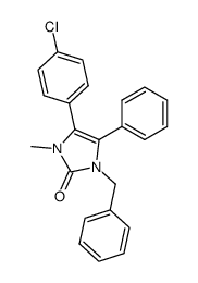1-Benzyl-4-(4-chloro-phenyl)-3-methyl-5-phenyl-1,3-dihydro-imidazol-2-one结构式