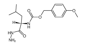 N-p-methoxybenzyloxycarbonyl-L-leucine hydrazide结构式