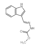 Hydrazinecarboxylicacid, 2-(1H-indol-3-ylmethylene)-, methyl ester结构式