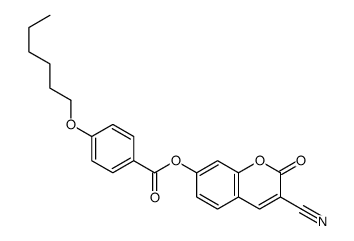 (3-cyano-2-oxochromen-7-yl) 4-hexoxybenzoate Structure