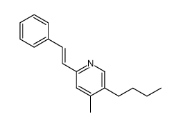 5-butyl-4-methyl-2-styrylpyridine结构式