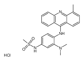 N-[3-Dimethylamino-4-(4-methyl-acridin-9-ylamino)-phenyl]-methanesulfonamide; hydrochloride Structure