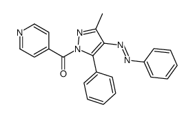 (3-methyl-5-phenyl-4-phenyldiazenylpyrazol-1-yl)-pyridin-4-ylmethanone结构式