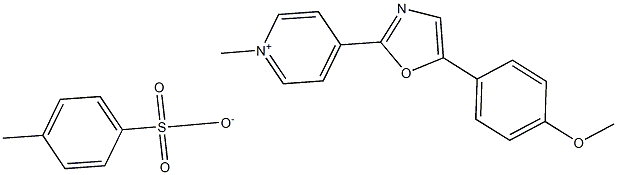 4-[5-(4-甲氧基苯基)-2-恶唑基]-1-甲基-吡啶对甲苯磺酸盐结构式