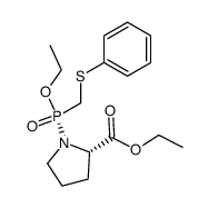 (S)-1-((S)-Ethoxy-phenylsulfanylmethyl-phosphinoyl)-pyrrolidine-2-carboxylic acid ethyl ester Structure