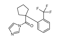 imidazol-1-yl-[1-[2-(trifluoromethyl)phenyl]cyclopentyl]methanone结构式