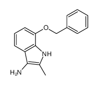 2-methyl-7-phenylmethoxy-1H-indol-3-amine结构式