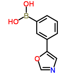 [3-(1,3-Oxazol-5-yl)phenyl]boronic acid结构式