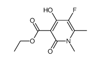ethyl 5-fluoro-1,6-dimethyl-4-hydroxy-2-oxo-1,2-dihydropyridine-3-carboxylate结构式