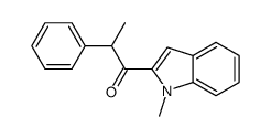 1-(1-methylindol-2-yl)-2-phenylpropan-1-one结构式