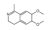 6,7-dimethoxy-1-methyl-3,4,6,7-tetrahydroisoquinoline结构式