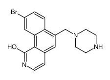 9-bromo-6-(piperazin-1-ylmethyl)-2H-benzo[h]isoquinolin-1-one结构式