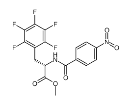 (S)-2-(4-Nitro-benzoylamino)-3-pentafluorophenyl-propionic acid methyl ester Structure