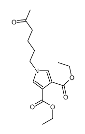 diethyl 1-(5-oxohexyl)pyrrole-3,4-dicarboxylate结构式