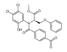 (R)-methyl 2-(N-(4,5-dichloro-2-hydroxyphenyl)-4-nitrobenzamido)-3-phenoxypropanoate Structure
