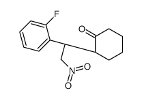(2S)-2-[(1R)-1-(2-fluorophenyl)-2-nitroethyl]cyclohexan-1-one Structure