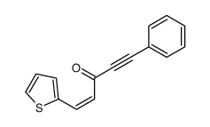 5-phenyl-1-thiophen-2-ylpent-1-en-4-yn-3-one结构式