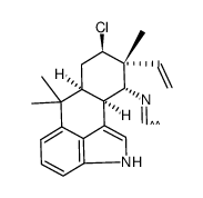 [6aS,(-)]-8β-Chloro-9α-ethenyl-2,6,6aα,7,8,9,10,10aα-octahydro-10α-isocyano-6,6,9-trimethylnaphtho[1,2,3-cd]indole结构式