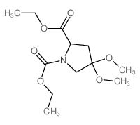 diethyl 4,4-dimethoxypyrrolidine-1,2-dicarboxylate结构式
