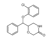 6-((2-Chlorophenoxy)(phenyl)Methyl)Morpholin-3-one结构式
