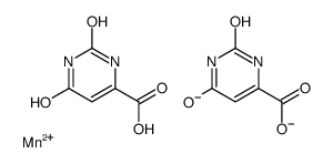 manganese 1,2,3,6-tetrahydro-2,6-dioxopyrimidine-4-carboxylate (1:2) Structure