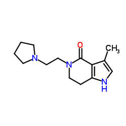 3-Methyl-5-[2-(1-pyrrolidinyl)ethyl]-1,5,6,7-tetrahydro-4H-pyrrolo[3,2-c]pyridin-4-one结构式