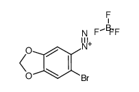 6-bromobenzo-1,3-dioxole-5-diazonium tetrafluoroborate结构式