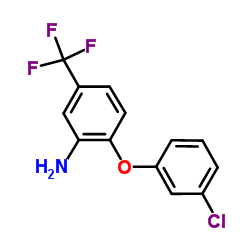 2-(3-Chlorophenoxy)-5-(trifluoromethyl)aniline结构式