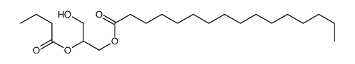 (2-butanoyloxy-3-hydroxypropyl) hexadecanoate Structure