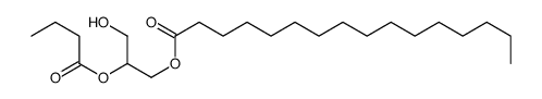 (2-butanoyloxy-3-hydroxypropyl) hexadecanoate结构式