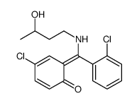 4-chloro-6-[(2-chlorophenyl)-(3-hydroxybutylamino)methylidene]cyclohexa-2,4-dien-1-one结构式